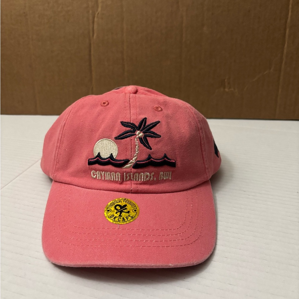 DK Caps Embroidery  Ladies Island Hat Salmon One Size Cap 50+ UPF